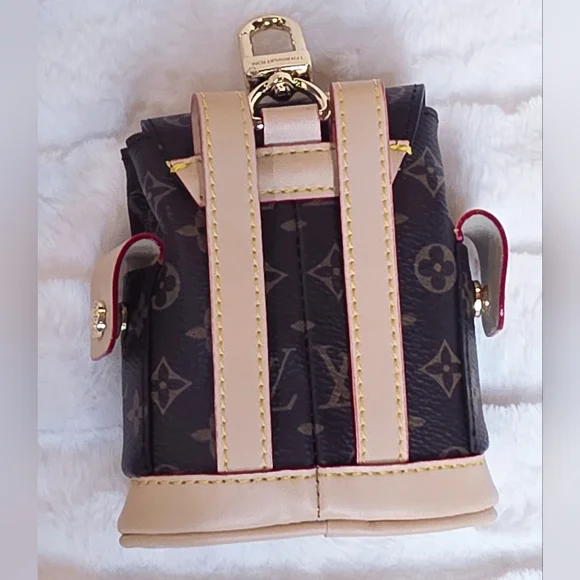 Stylish Upcycled Designer Mini Bag Keychain - Picture 2 of 6